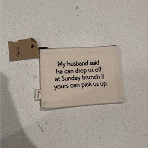 Charming Canvas Cosmetic Pouch with Witty Print